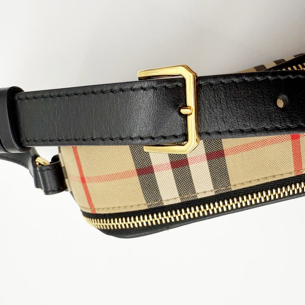 Burberry Vintage Check and Leather Mini Camera Bag Purse - Picture 11 of 15